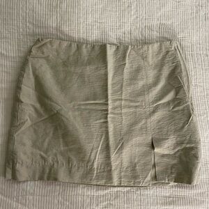 Mini linen blend skirt, H&M
